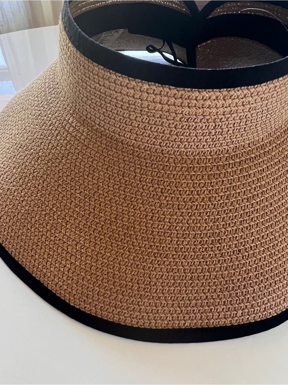 Packable Straw Visor with Black Trim - Picture 4 of 6